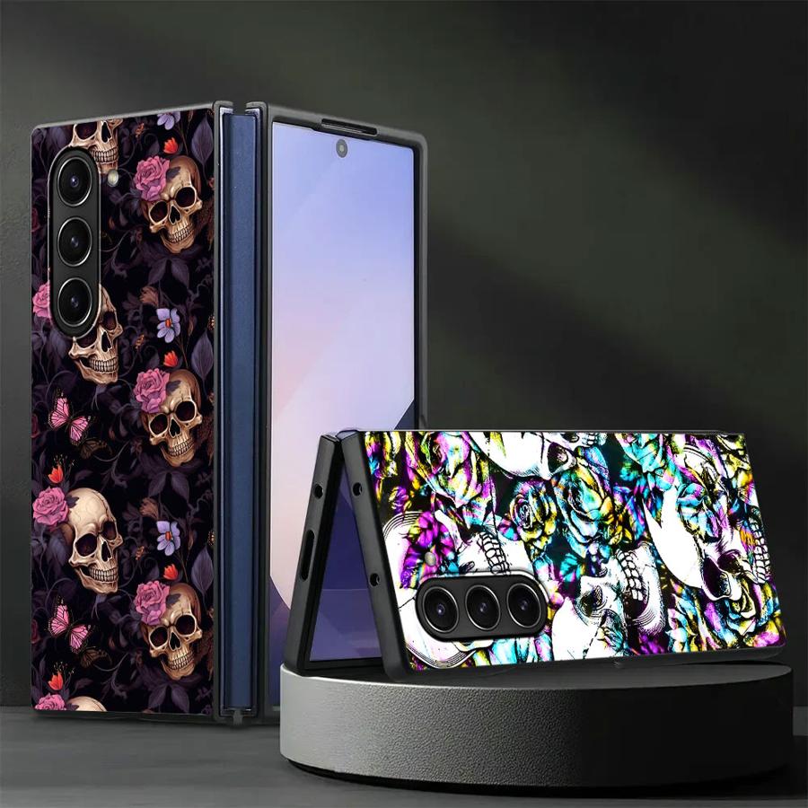 Phone Cases Z Fold 5 - Skull Art Case for Samsung Galaxy