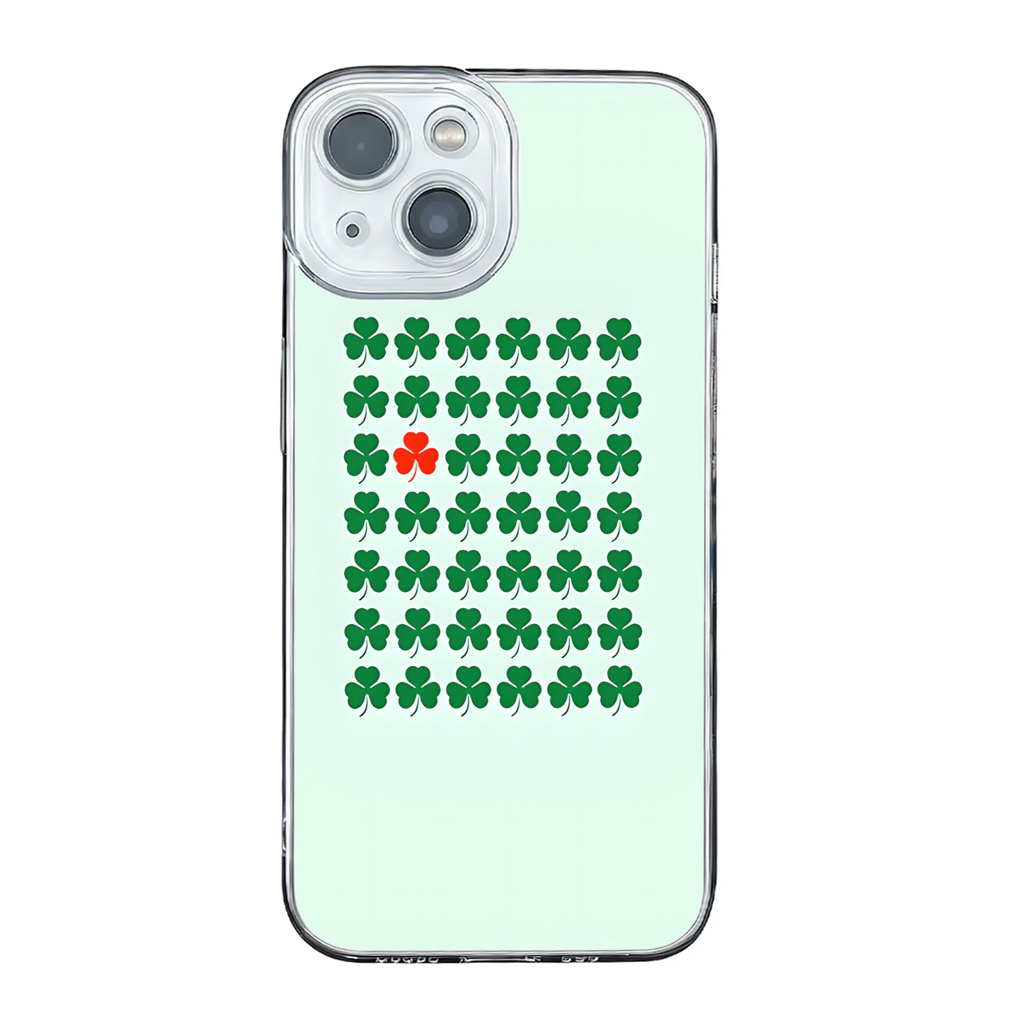 Phone Cases Ireland - St Patrick's Green Shamrocks With One
