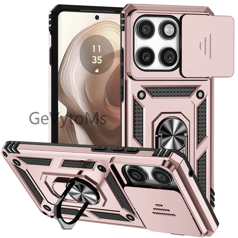 Phone Cases Motorola Edge 2025 - 360° Ring Stand Case For Motorola