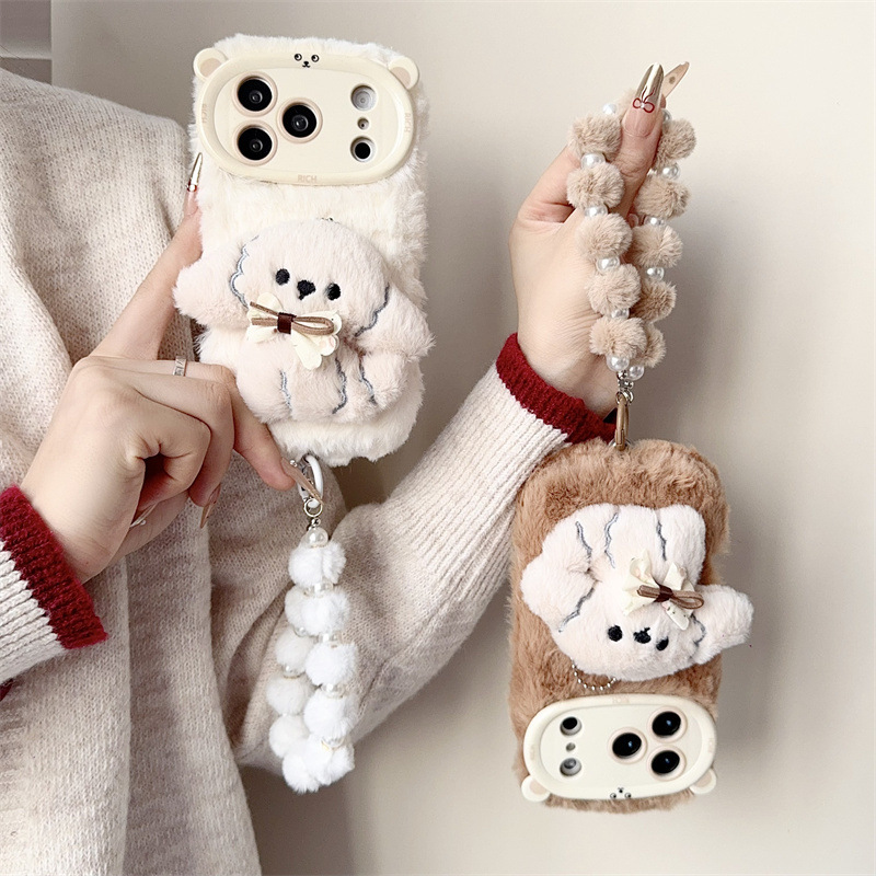 3D Cartoon Bowknot Puppy Warm  - огляд і ціна Phone Cases Iphone 15