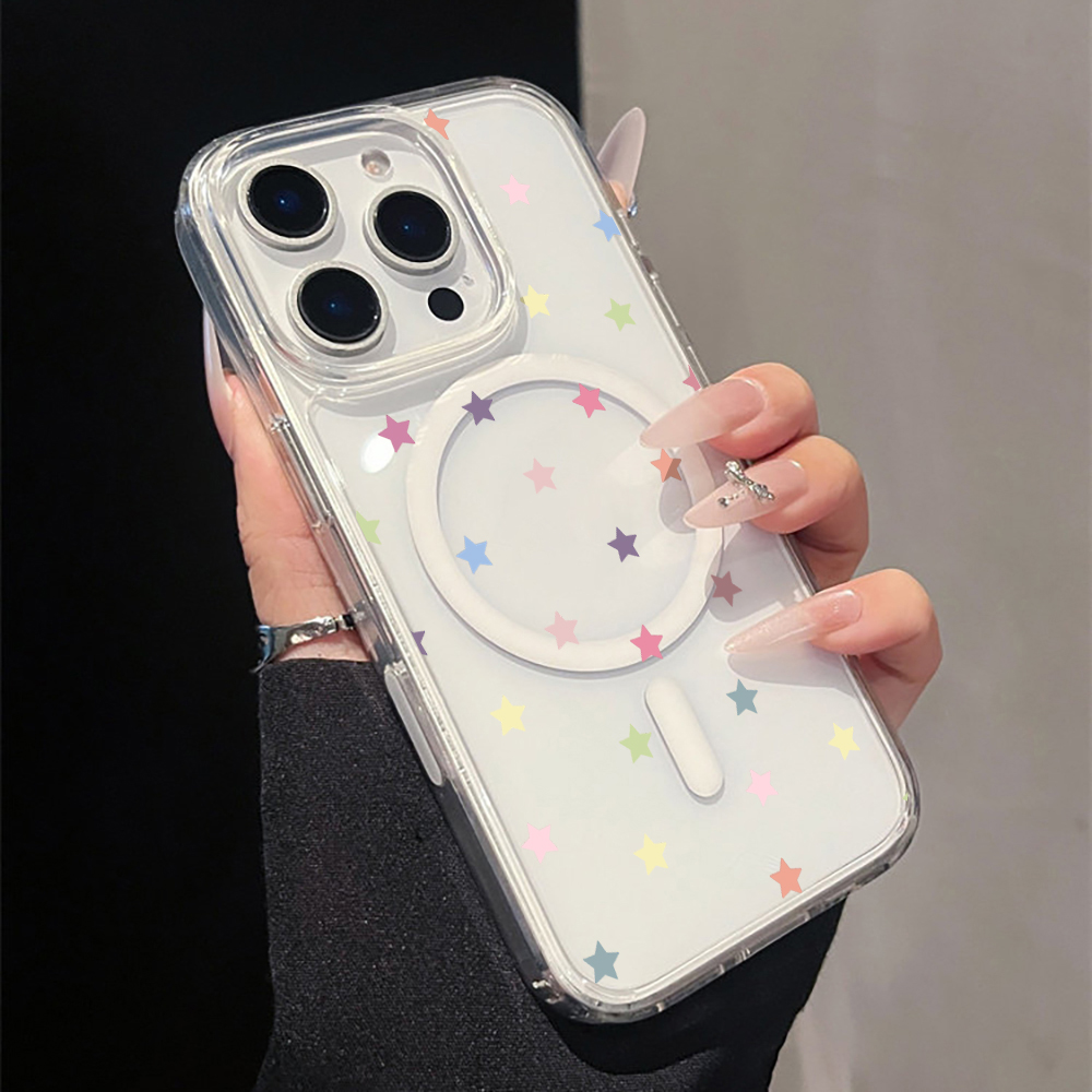 Grey Star Print magnetic Clear - огляд і ціна Phone Cases Magnetic