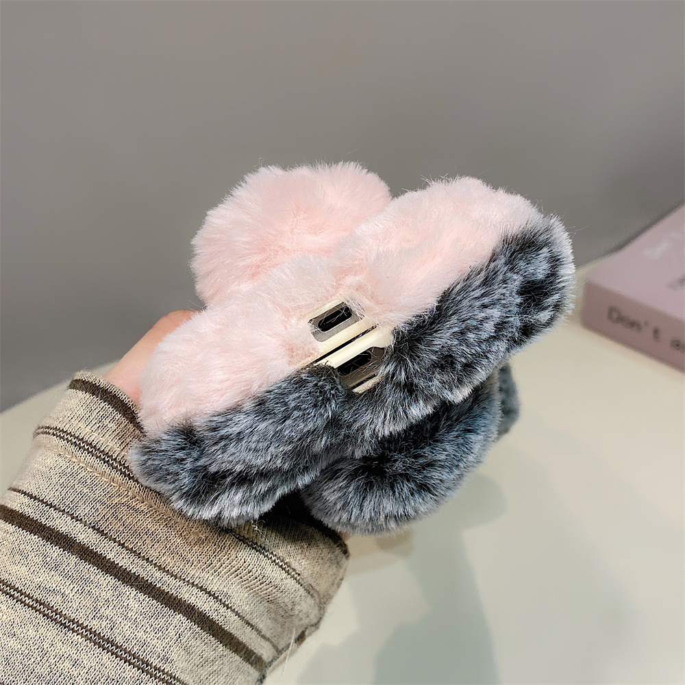Cute Rabbit Ears Fluffy Stand  - огляд і ціна Phone Cases For Samsung