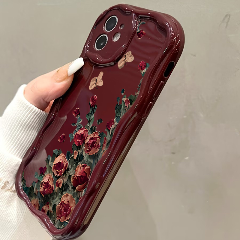 Retro Oil Painting Flower Patt - огляд і ціна Phone Cases Drawing