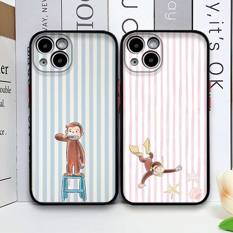 Cartoon Striped Monkey Holding - огляд і ціна Phone Cases Iphone 15